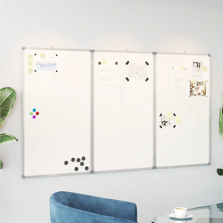 Vidaxl whiteboard magnetisch inklapbaar 180x100x1,7 cm aluminium