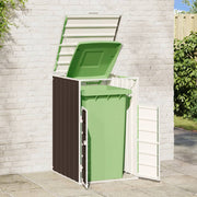 Vidaxl containerberging voor 1 container 72x81x115 cm staal bruin - afbeelding 3