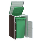 Vidaxl containerberging voor 1 container 72x81x115 cm staal bruin - afbeelding 1