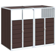 Vidaxl containerberging voor 2 containers 144x81x113 cm staal bruin - afbeelding 2