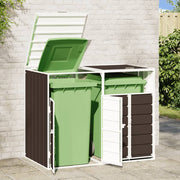 Vidaxl containerberging voor 2 containers 144x81x113 cm staal bruin - afbeelding 3