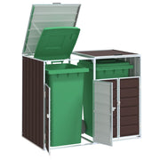 Vidaxl containerberging voor 2 containers 144x81x113 cm staal bruin - afbeelding 1