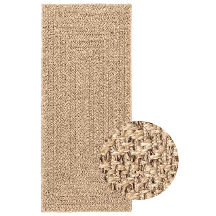 Vidaxl vloerkleed zizur binnen en buiten 80x200 cm jute look