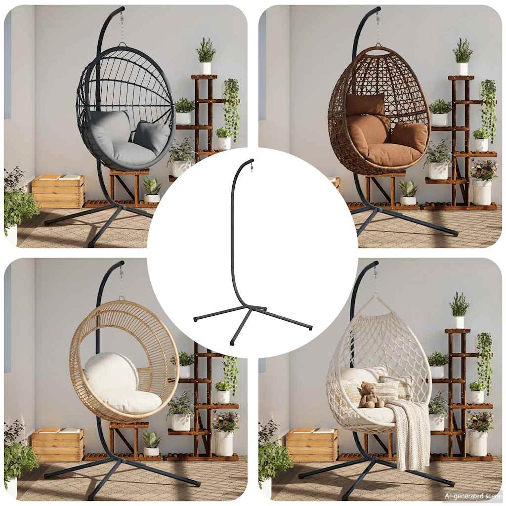 Vidaxl standaard voor hang-ei stoel zonder mand antraciet