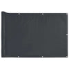Vidaxl balkonscherm 400x75 cm pvc antracietkleurig