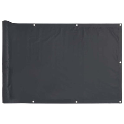 Vidaxl balkonscherm 500x75 cm pvc antracietkleurig