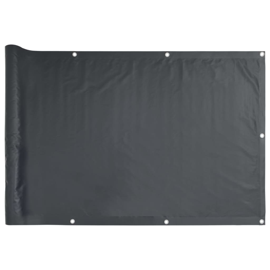 Vidaxl balkonscherm 1000x75 cm pvc antracietkleurig