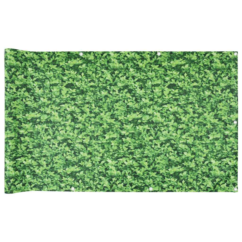 Vidaxl balkonscherm plantpatroon 300x75 cm pvc groen