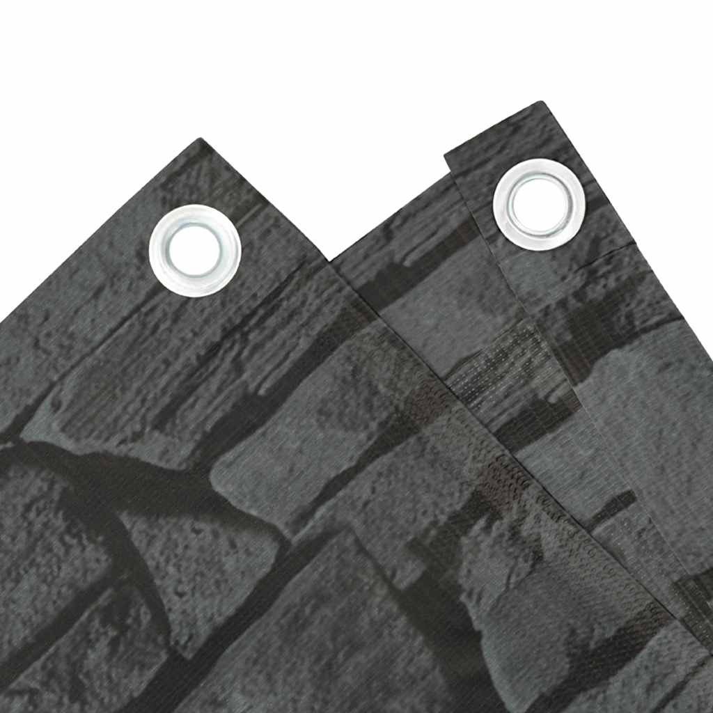 Vidaxl balkonscherm steenpatroon 400x75 cm pvc grijs