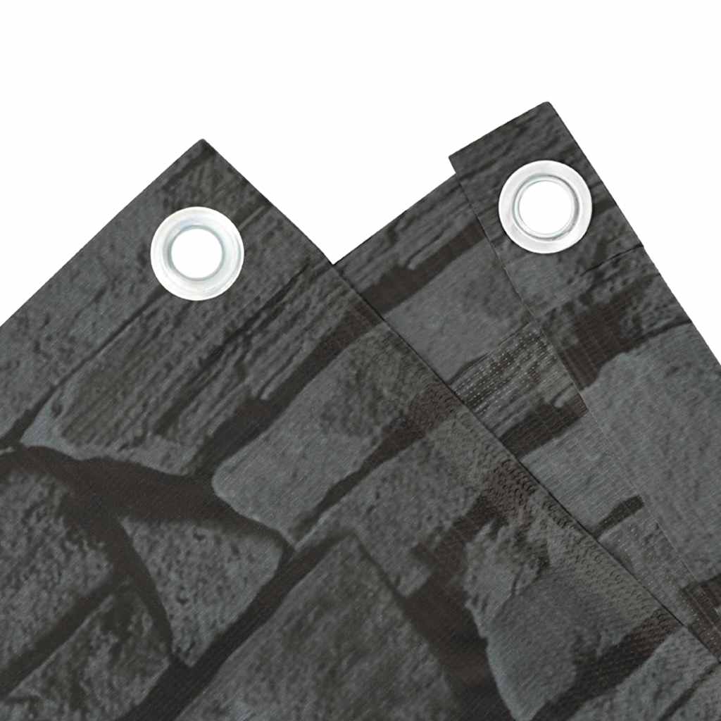 Vidaxl balkonscherm steenpatroon 500x75 cm pvc grijs