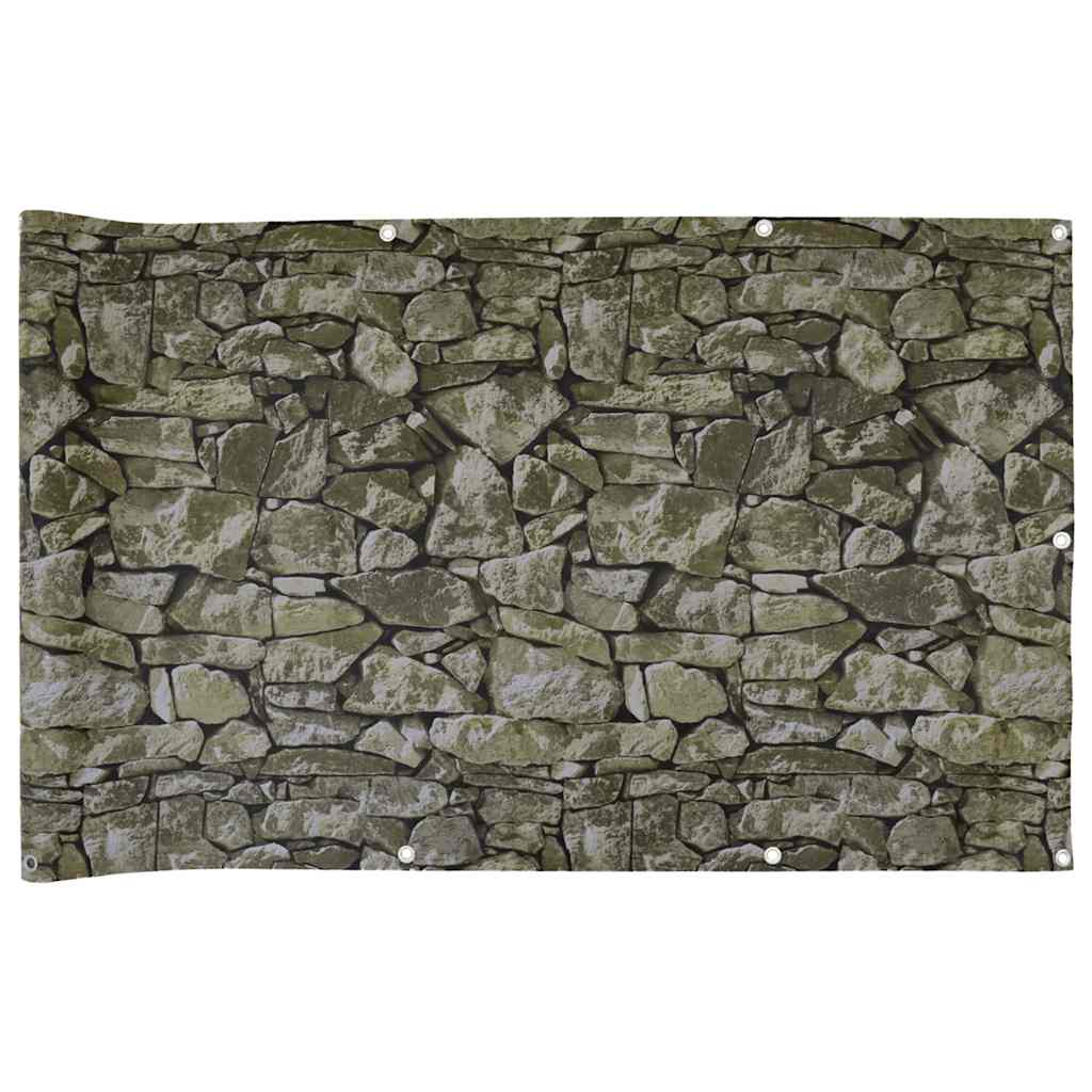 Vidaxl balkonscherm steenpatroon 300x75 cm pvc