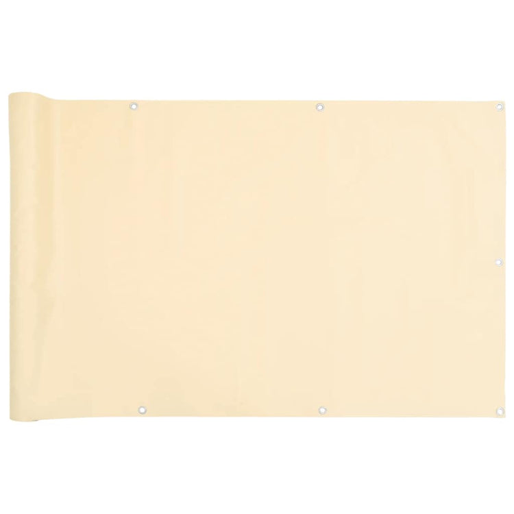 Vidaxl balkonscherm 500x90 cm pvc crèmekleurig
