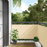Vidaxl balkonscherm 500x90 cm pvc crèmekleurig - afbeelding 1