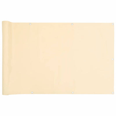 Vidaxl balkonscherm 600x90 cm pvc crèmekleurig