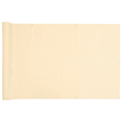 Vidaxl balkonscherm 1000x90 cm pvc crèmekleurig