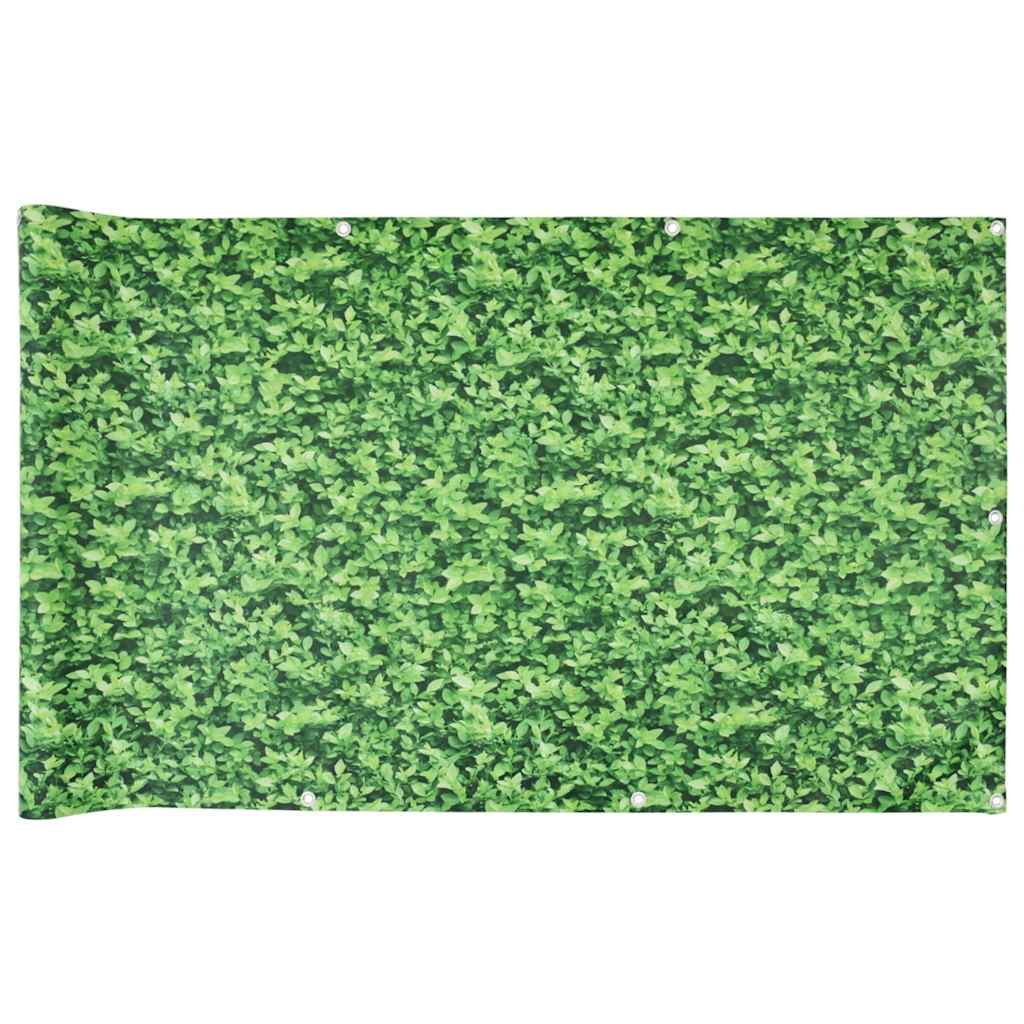 VidaXL Balkonscherm plantpatroon 800x90 cm PVC groen