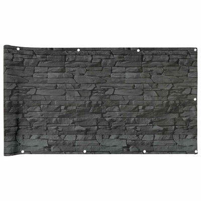 Vidaxl balkonscherm steenpatroon 500x90 cm pvc grijs