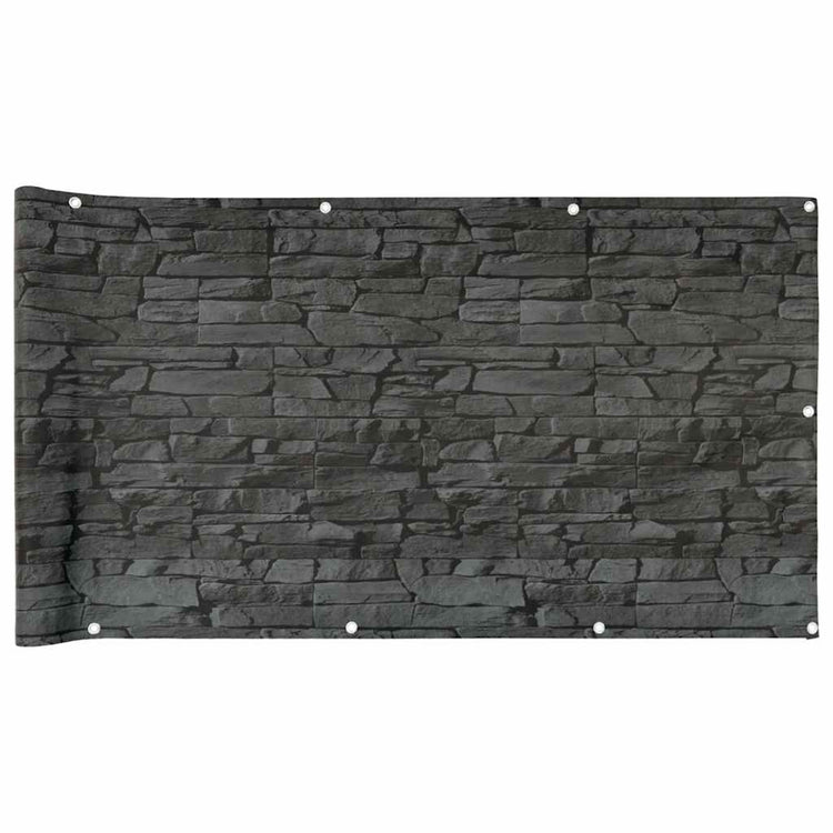 Vidaxl balkonscherm steenpatroon 600x90 cm pvc grijs