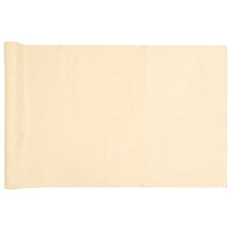 Vidaxl balkonscherm 500x120 cm pvc crèmekleurig