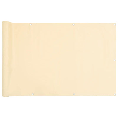 Vidaxl balkonscherm 600x120 cm pvc crèmekleurig