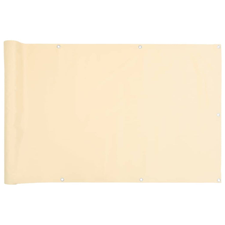 Vidaxl balkonscherm 800x120 cm pvc crèmekleurig
