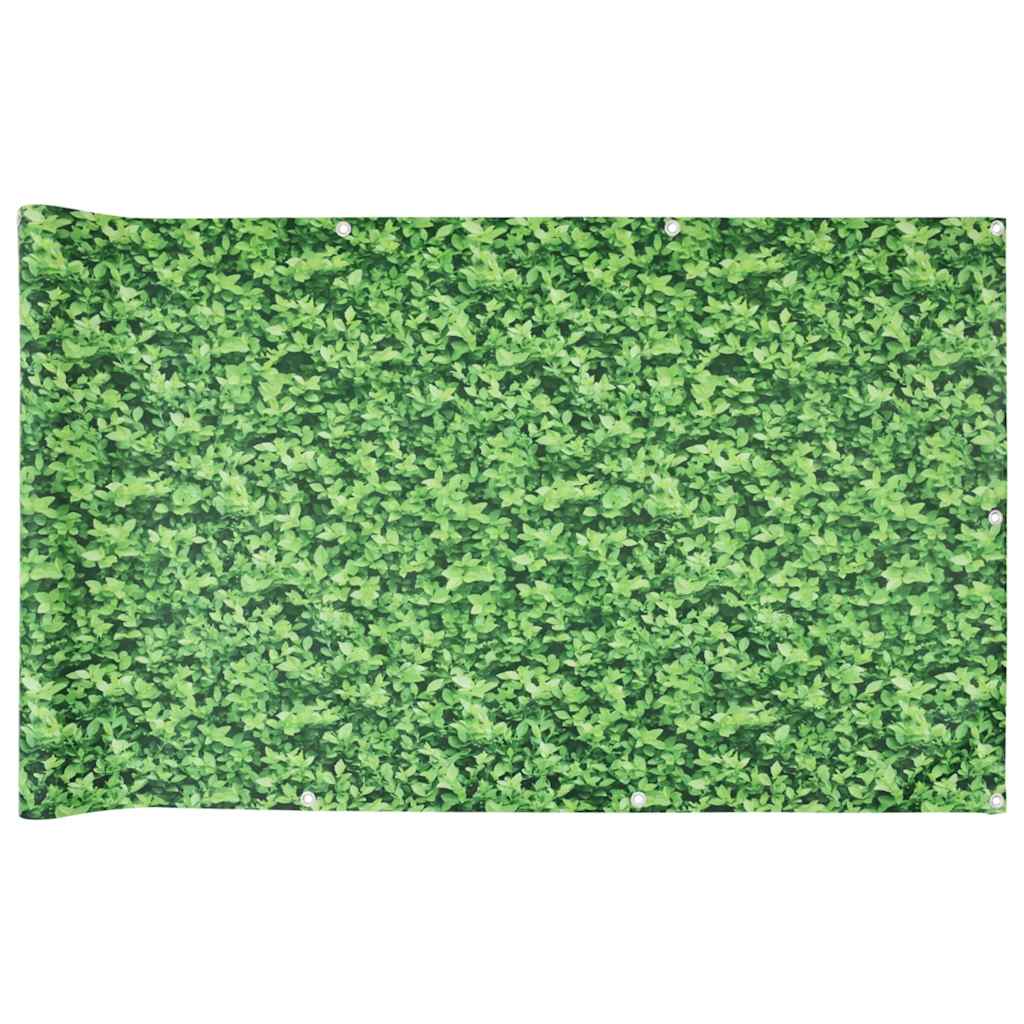 Vidaxl balkonscherm plantpatroon 600x120 cm pvc groen