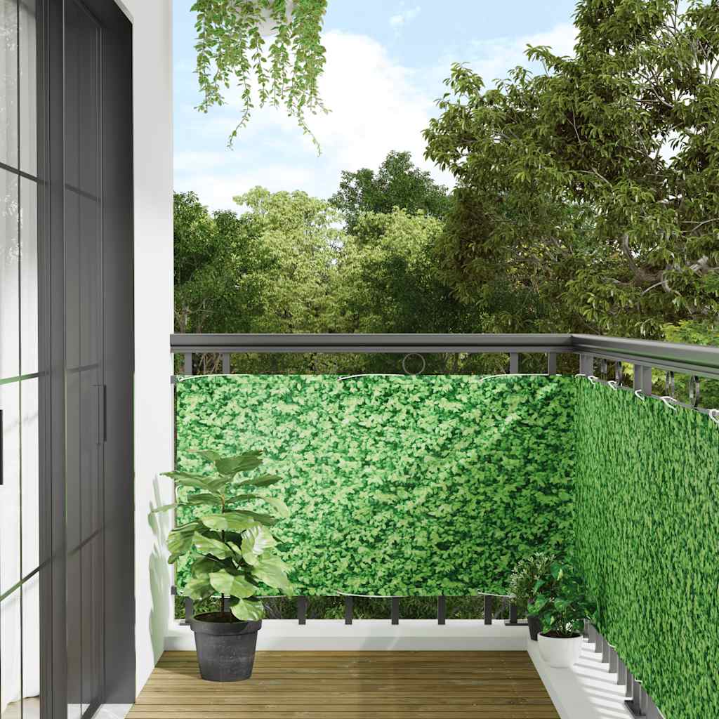 Vidaxl balkonscherm plantpatroon 700x120 cm pvc groen