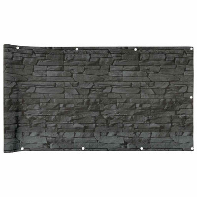 Vidaxl balkonscherm steenpatroon 500x120 cm pvc grijs