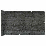 Vidaxl balkonscherm steenpatroon 600x120 cm pvc grijs - afbeelding 2