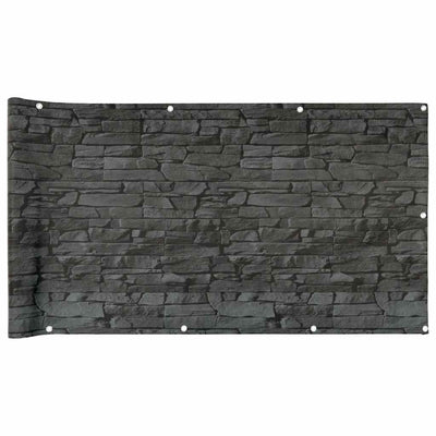 Vidaxl balkonscherm steenpatroon 600x120 cm pvc grijs