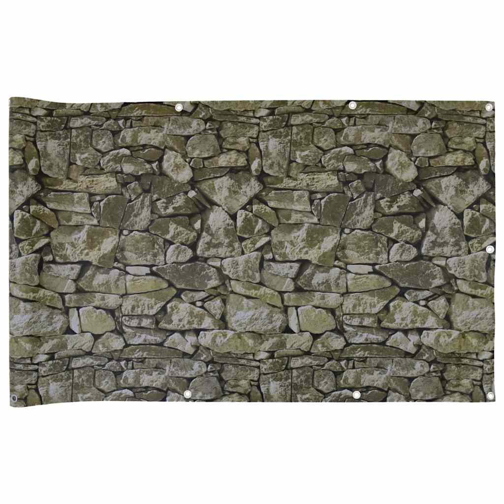 Vidaxl balkonscherm steenpatroon 700x120 cm pvc