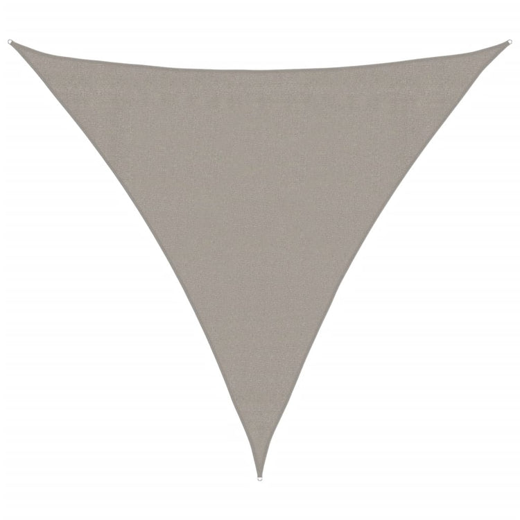 Vidaxl zonnezeil 160 g m² driehoekig 3,6x3,6x3,6 m hdpe lichtgrijs