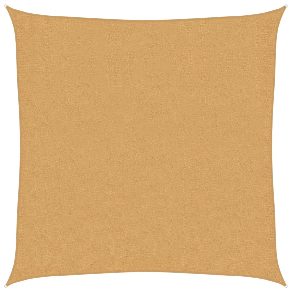 Vidaxl zonnezeil 160 g m² vierkant 3,6x3,6 m hdpe zandkleurig