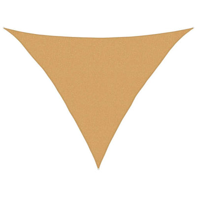 Vidaxl zonnezeil 160 g m² driehoekig 2,5x2,5x3,5 m hdpe zandkleurig