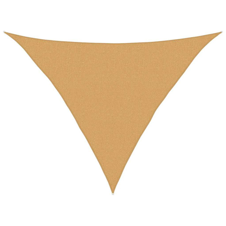 Vidaxl zonnezeil 160 g m² driehoekig 2,5x2,5x3,5 m hdpe zandkleurig