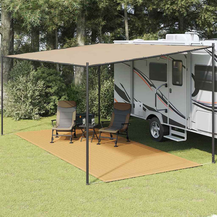 Vidaxl tenttapijt 250x500 cm hdpe zandkleurig