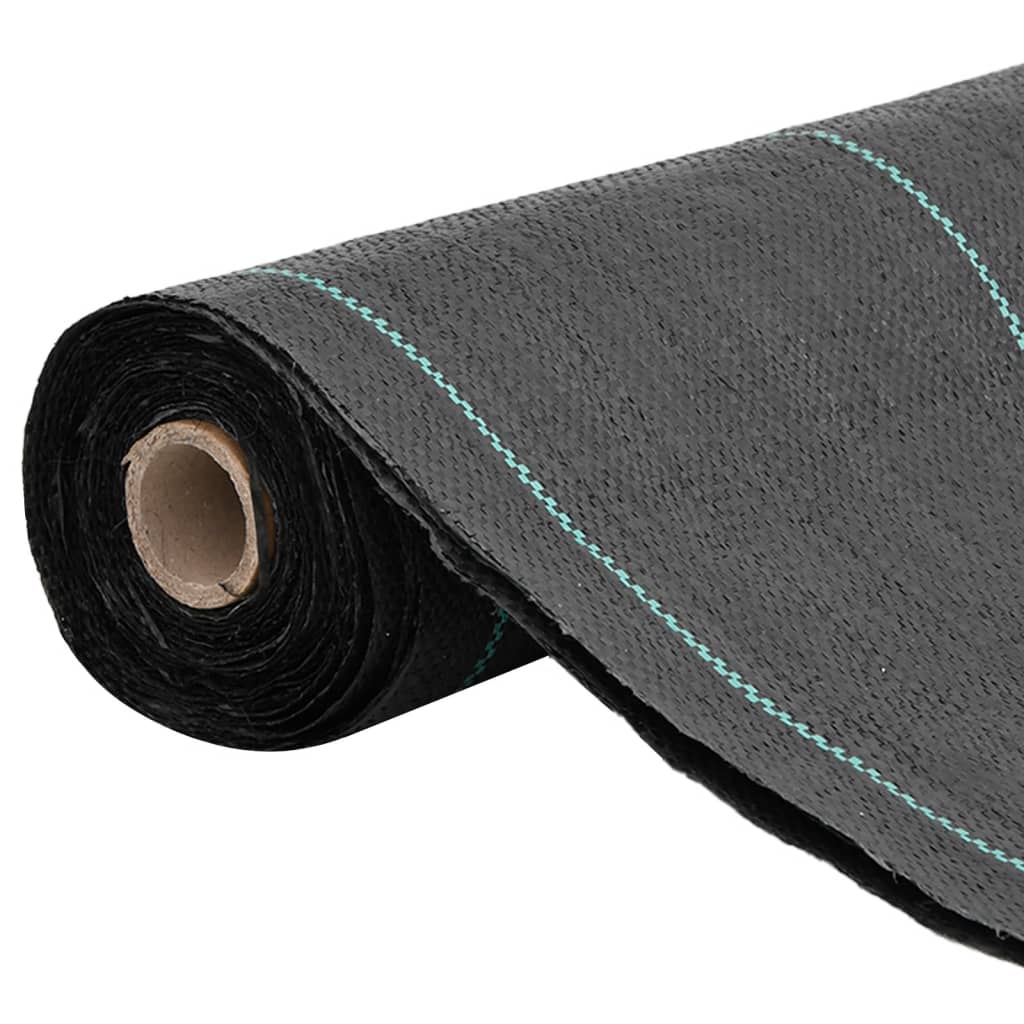 Vidaxl onkruidmembraan zwart 1,5x50 m pp
