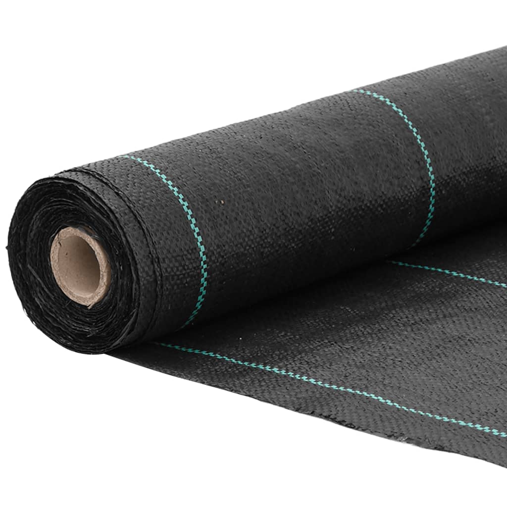 Vidaxl onkruidmembraan zwart 1,5x50 m pp