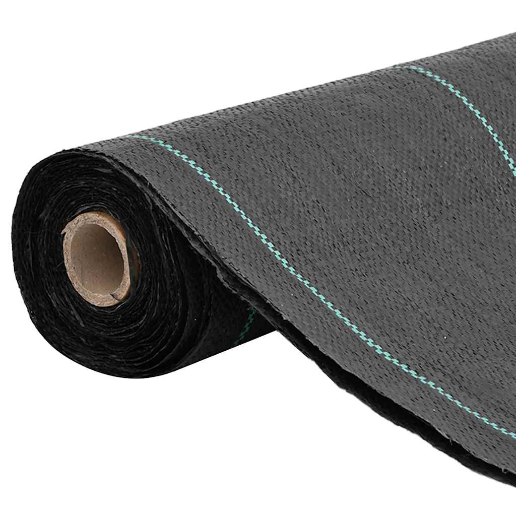 Vidaxl onkruidmembraan zwart 1,5x100 m pp