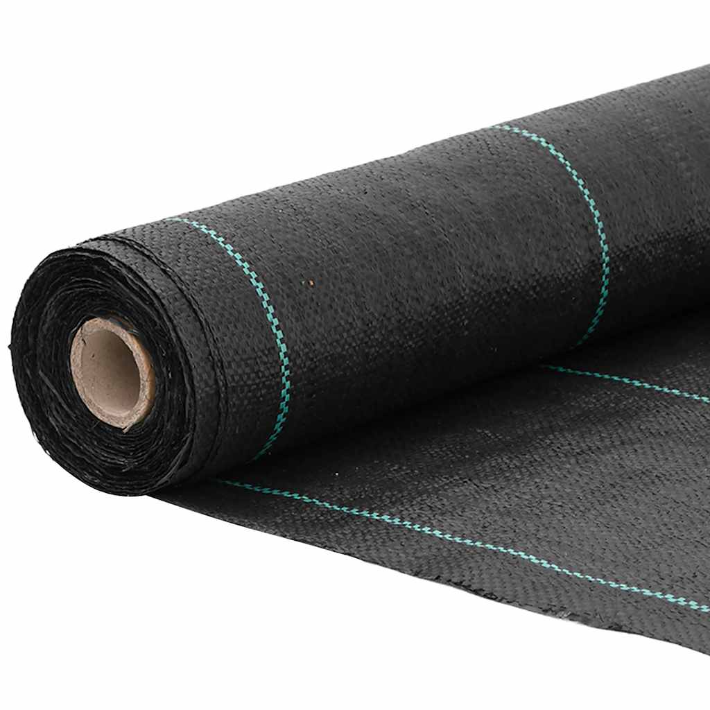 Vidaxl onkruidmembraan zwart 1,5x100 m pp