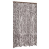 Vidaxl vliegengordijn 118x220 cm chenille bruin en wit