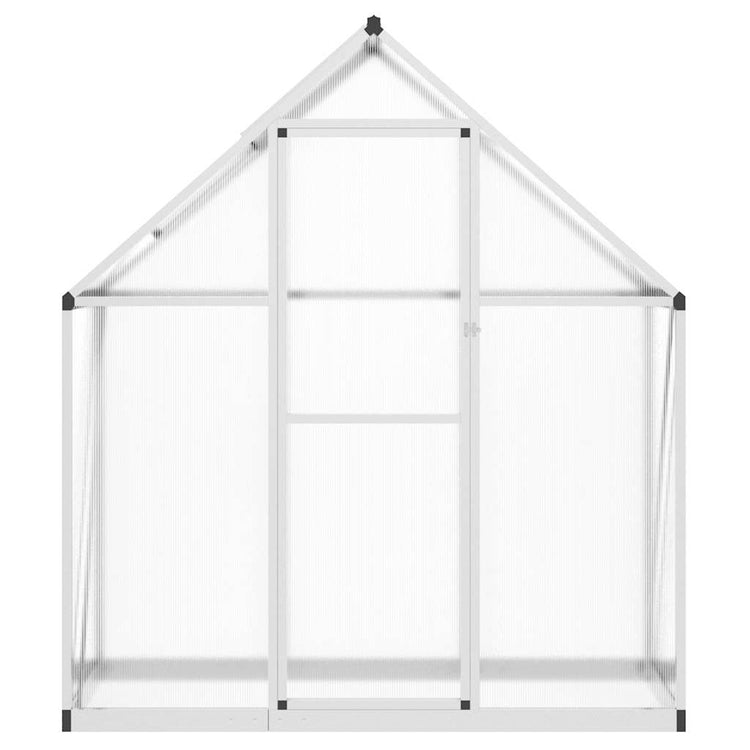 Vidaxl tuinkas met basisframe 169x58x195 cm aluminium zilverkleurig
