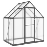 Vidaxl tuinkas met basisframe 169x114x195 cm aluminium antracietkleur - afbeelding 2
