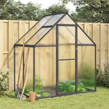 Vidaxl tuinkas met basisframe 169x114x195 cm aluminium antracietkleur - afbeelding 1