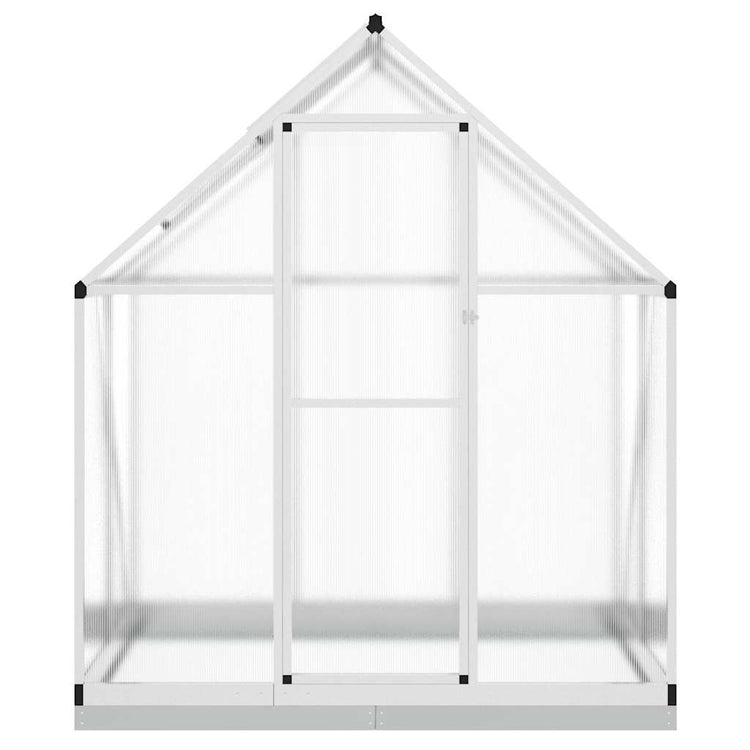 Vidaxl tuinkas met basisframe 169x114x202 cm aluminium zilverkleurig