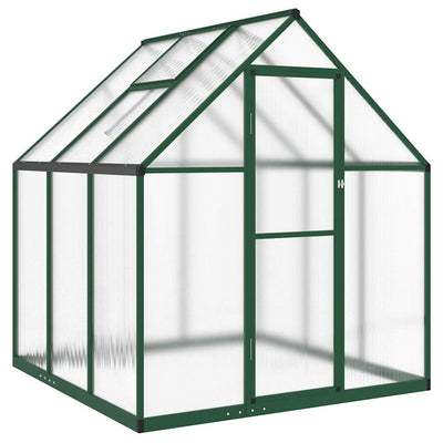 Vidaxl tuinkas met basisframe 169x169x195 cm aluminium groen
