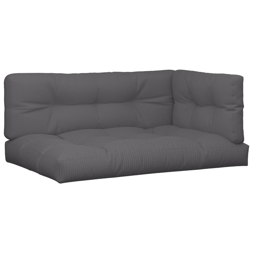 Vidaxl palletkussens 3 st stof antracietkleurig
