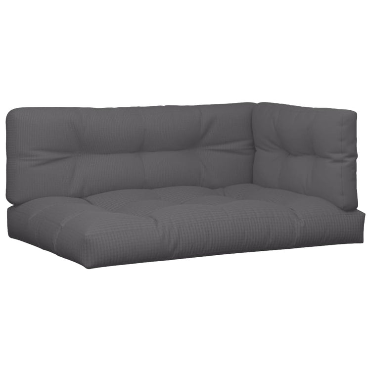 Vidaxl palletkussens 3 st stof antracietkleurig