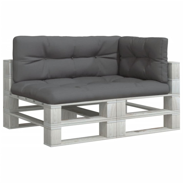 Vidaxl palletkussens 3 st stof antracietkleurig