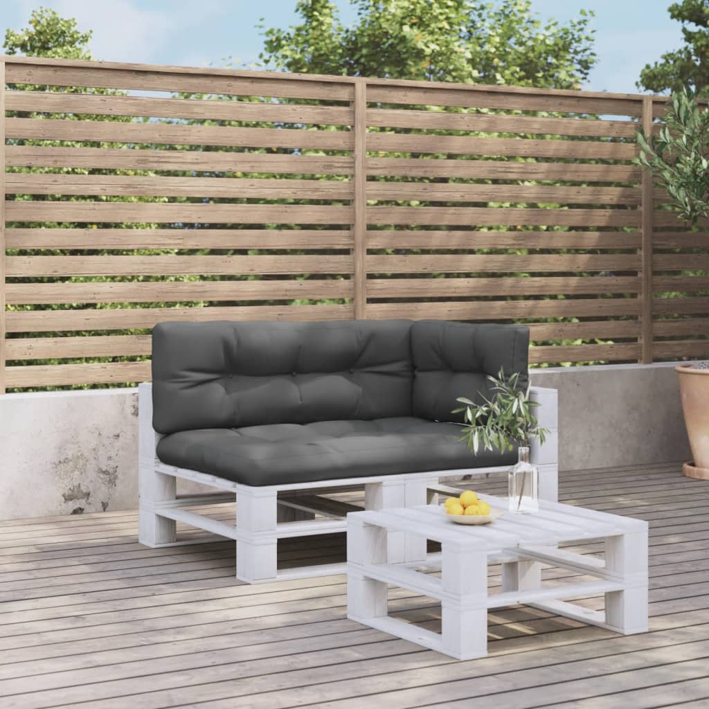 Vidaxl palletkussens 3 st stof antracietkleurig